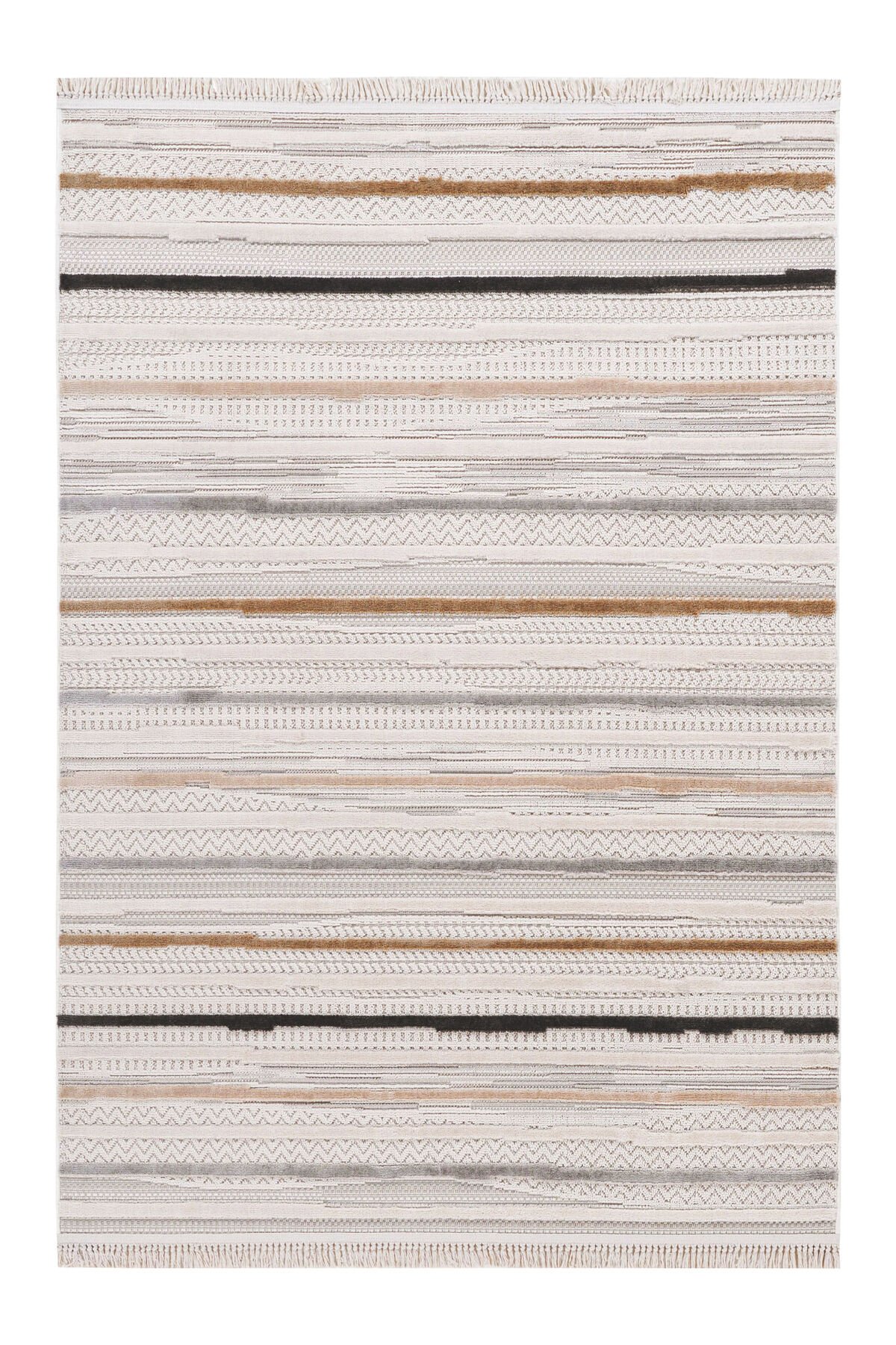 Bonn 8803 Bej Etnik Desenli Mutfak Halısı Kesme Halı