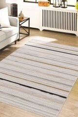 Bonn 8803 Bej Etnik Desenli Mutfak Halısı Kesme Halı