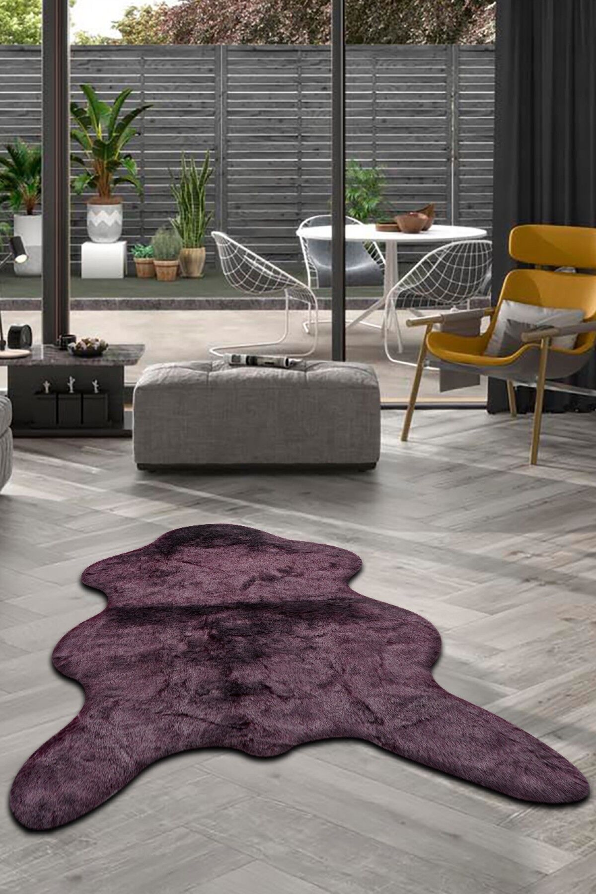 By Post Kırçıllı Naturel Peluş Halı