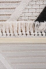 Bonn 8804 Krem Geometrik Mutfak Halısı Kesme Halı