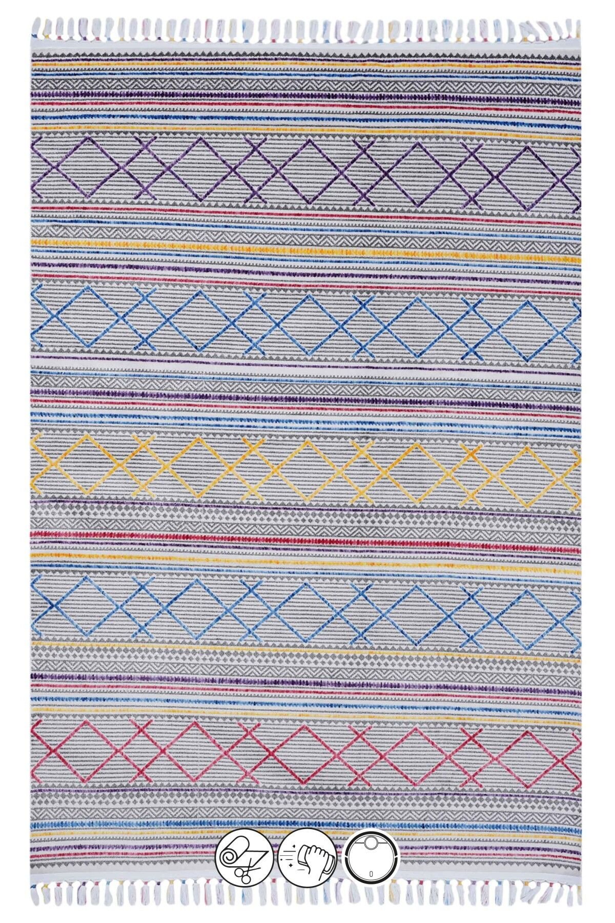 Enti Rainbow 2502 Modern Makine Halısı