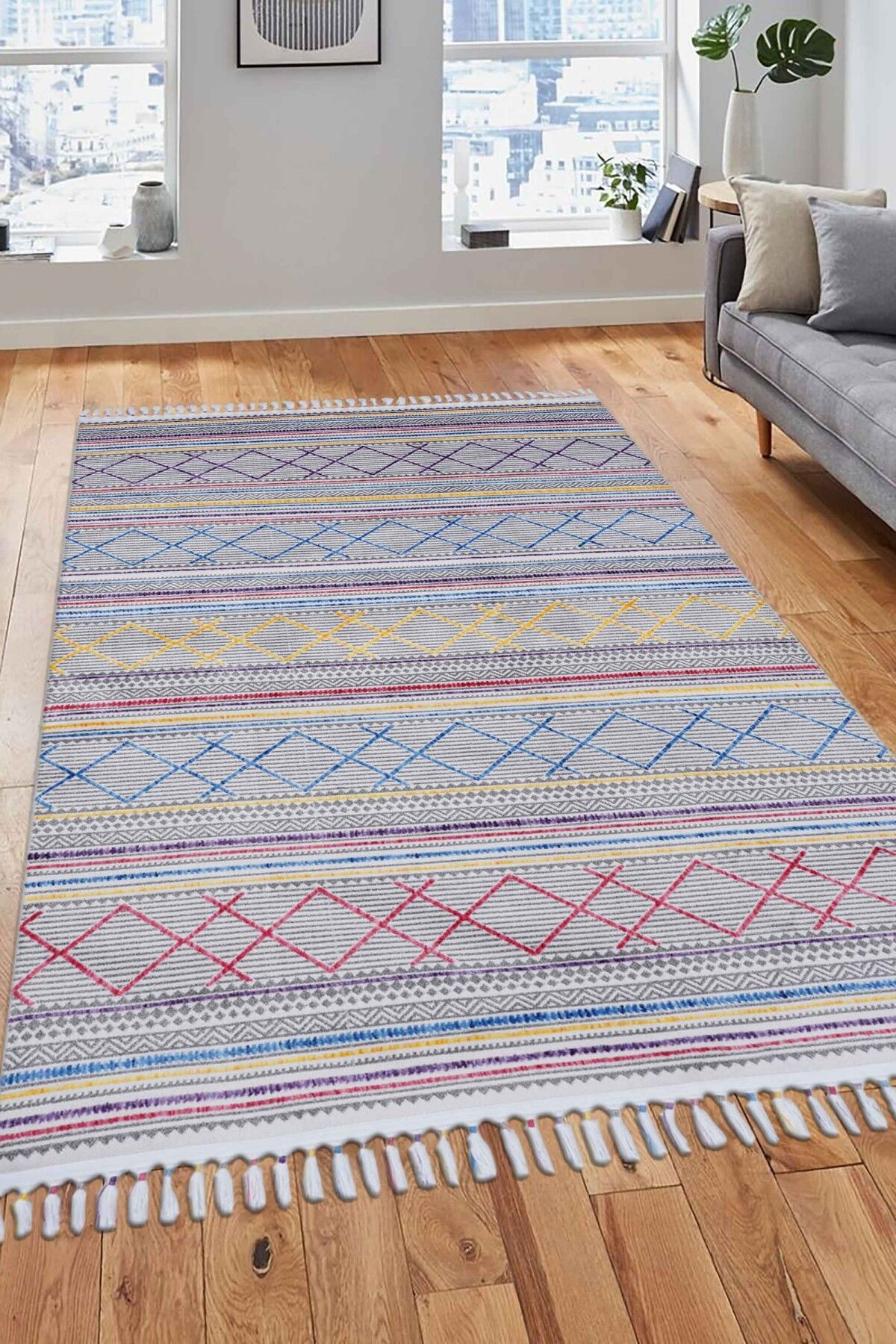 Enti Rainbow 2502 Modern Makine Halısı