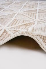 Step 2201 Krem Etnik Desenli Salon Halısı Kesme Halı