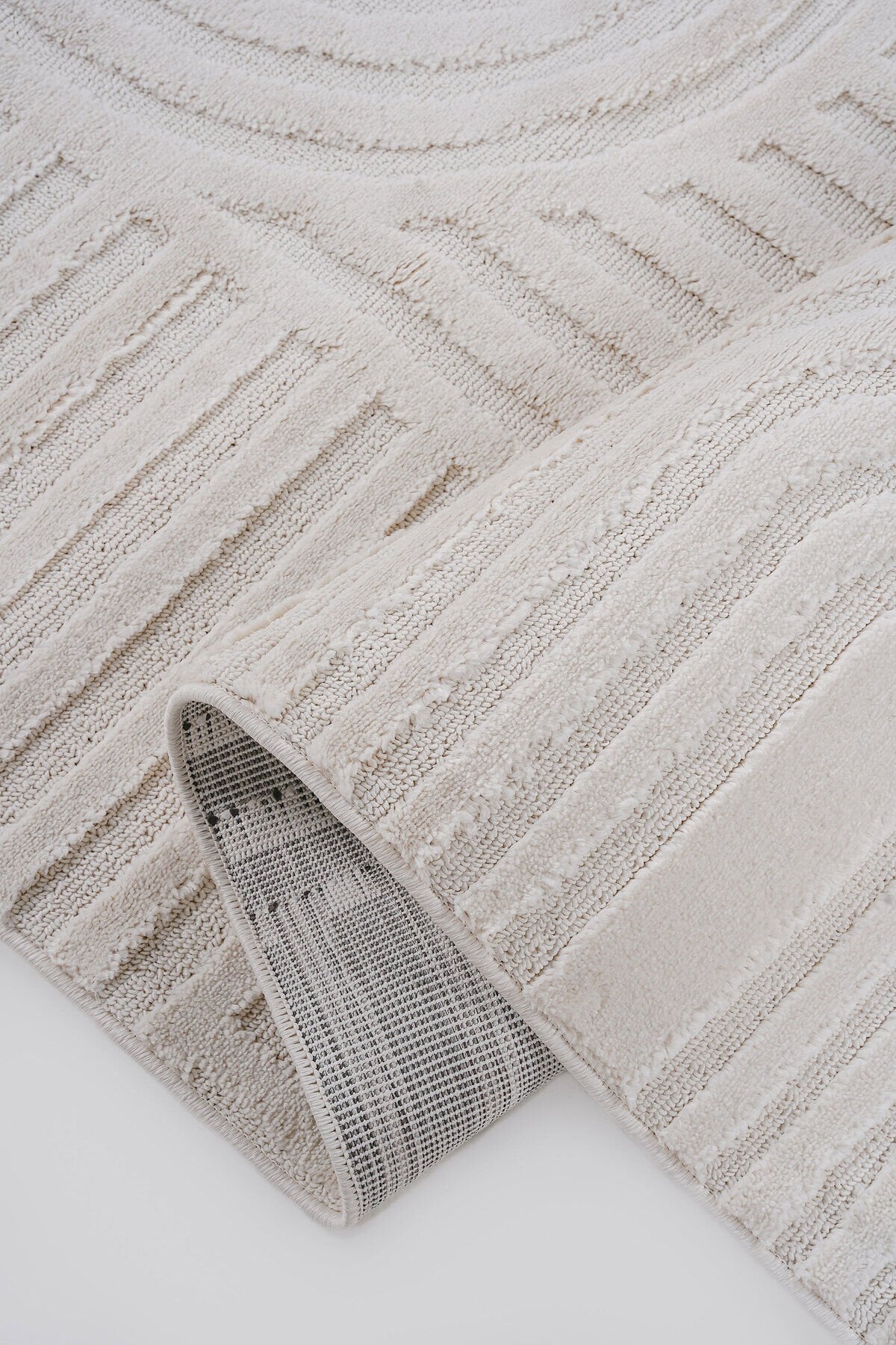 Step 2213 Krem Modern Salon Halısı Kesme Halı