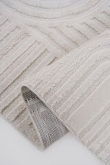 Step 2213 Krem Modern Salon Halısı Kesme Halı