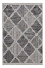 Step 2202 Gri Modern Salon ve Mutfak Halısı Kesme Halı