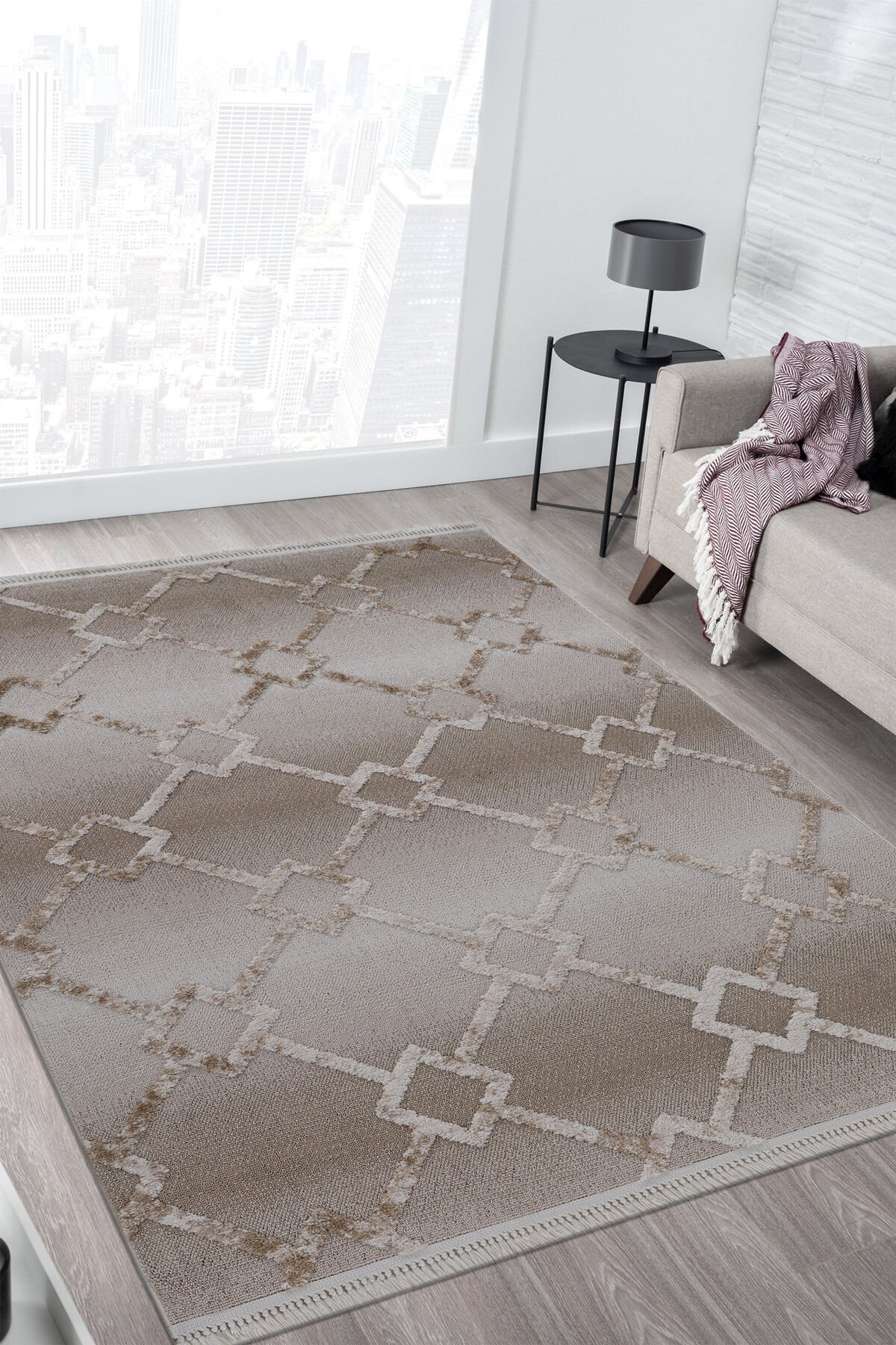 Step 2208 Vizon Bohem Salon Halısı Kesme Halı