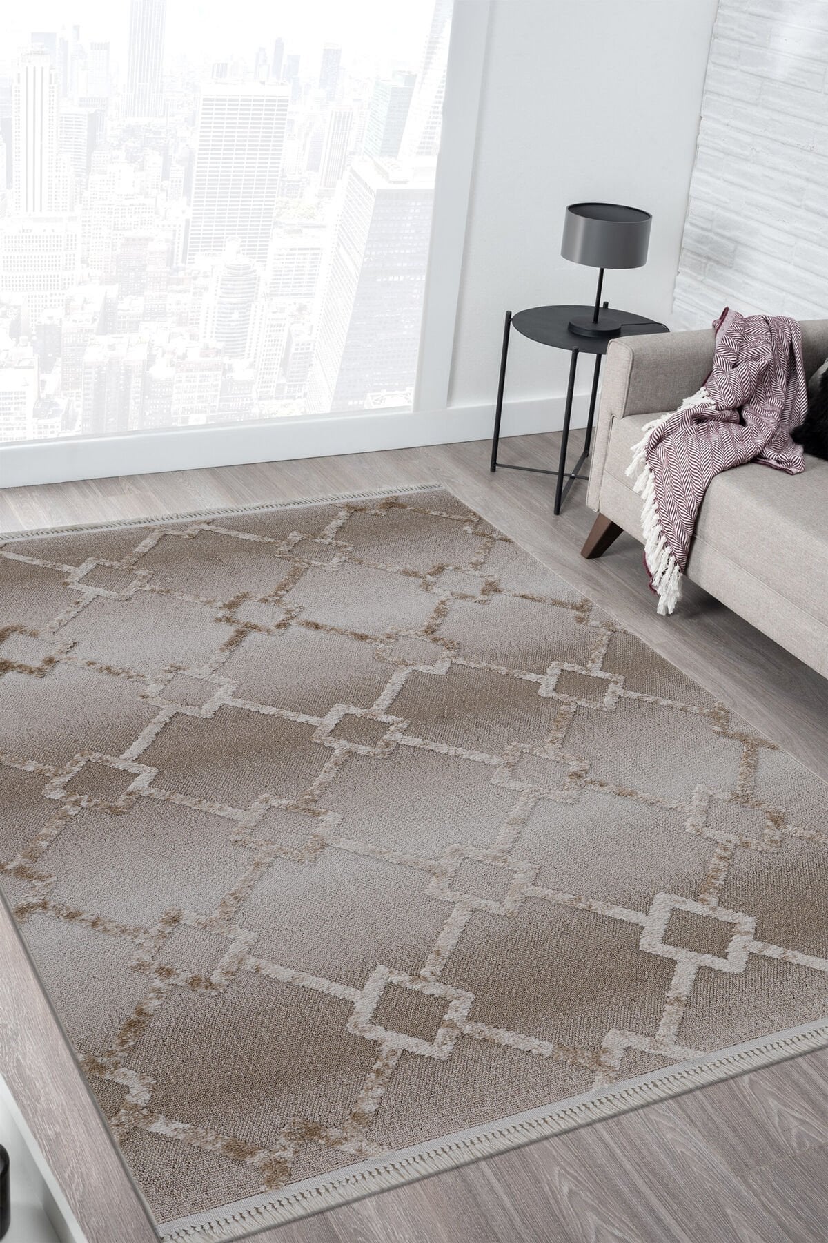 Step 2208 Vizon Bohem Salon Halısı Kesme Halı