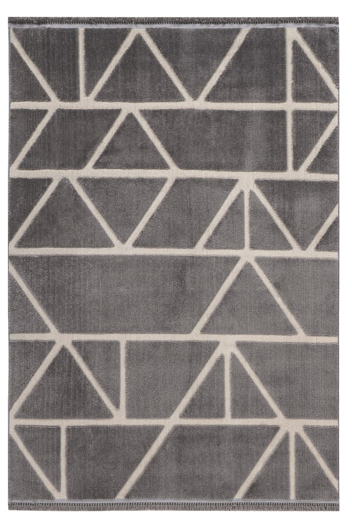 Step 2210 Gri Modern Salon Halısı Kesme Halı