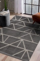 Step 2210 Gri Modern Salon Halısı Kesme Halı