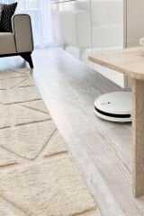 Step 2211 Krem Geometrik Salon Halısı Kesme Halı