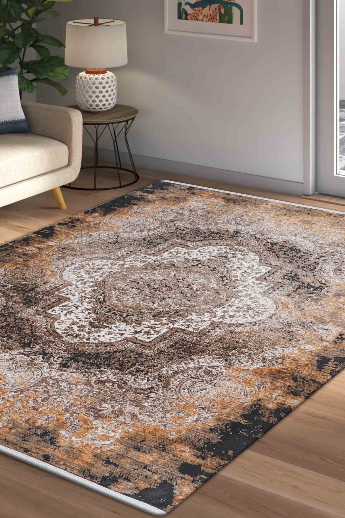 Pierre Cardin Orient Ro03C Eskitme Makine Halısı