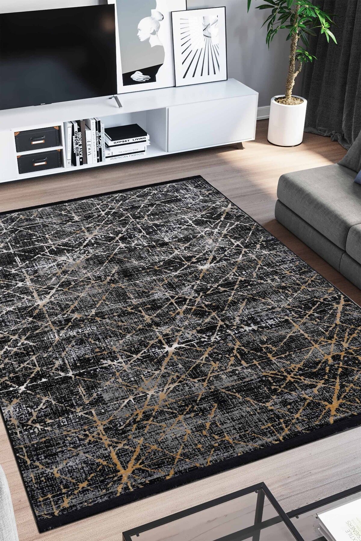 Enti Vitrin 6502 Modern Makine Halısı