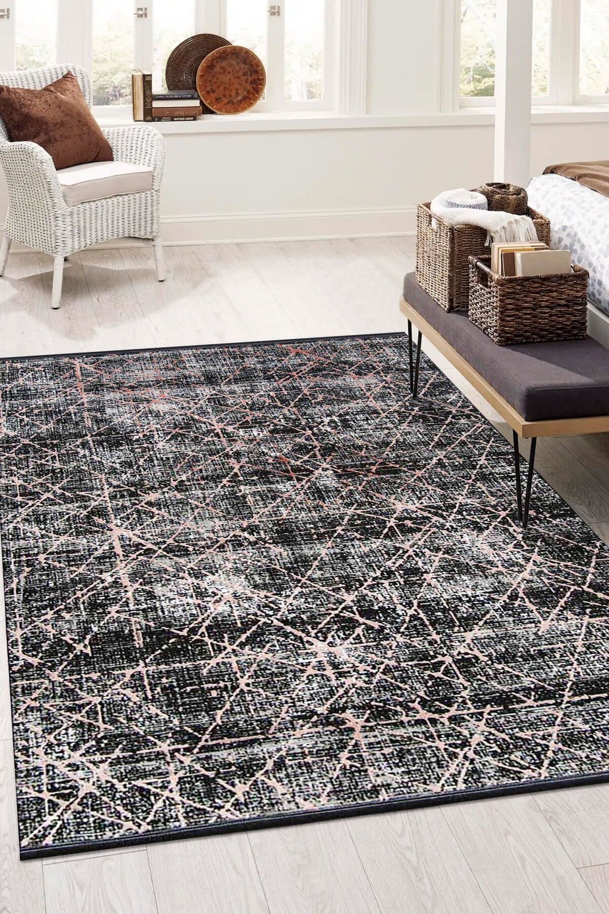 Enti Vitrin 6504 Modern Makine Halısı