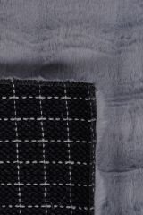 Eva Toscana Gri Dokulu Peluş Halı